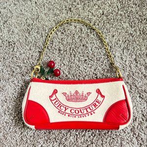 SOLD 🚫 Juicy Couture: White Cherry Baguette Bag